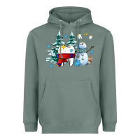 Sage dental christmas teeth and winter with snowman Heavyweight Hoodie - AdoDesignShop