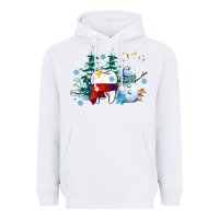 White dental christmas teeth and winter with snowman Heavyweight Hoodie - AdoDesignShop