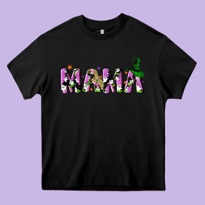 Halloween Spooky Mama Heavy Core Tee Designed By Nancycooperartshop