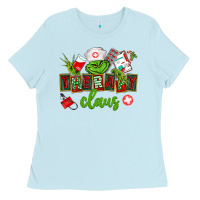 Baby Blue therapy claus Ladies Tee - CowGirlArtShop