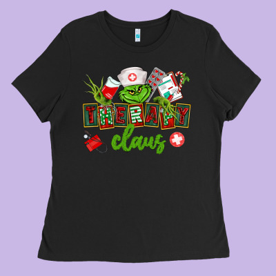 Therapy Claus Ladies Tee Designed By Cowgirlartshop