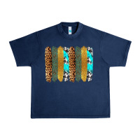 Navy western brushstrokes Urban Heavy Tee - OliviaCreatesArt
