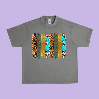 Western Brushstrokes Urban Heavy Tee Designed By Oliviacreatesart