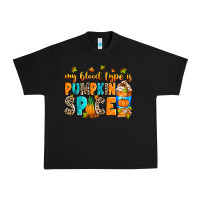 Black My blood type is pumpkin spice Urban Heavy Tee - RanaPortraitStore