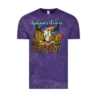 Cloud Purple simmer down cowboy Vintage Tee - OliviaCreatesArt