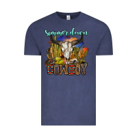 Vintage Denim simmer down cowboy Vintage Tee - OliviaCreatesArt
