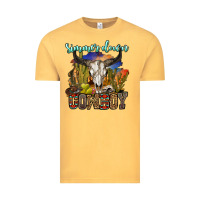 Vintage Mustard simmer down cowboy Vintage Tee - OliviaCreatesArt