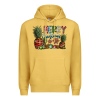 Antique Gold Merry Christmas Premium Hoodie - CowhideDigitalArt