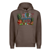 Coffee Merry Christmas Premium Hoodie - CowhideDigitalArt