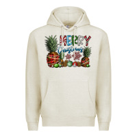 Oatmeal Heather Merry Christmas Premium Hoodie - CowhideDigitalArt