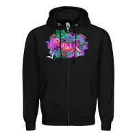 Black halloween boo with cancer ribbon Zipper Hoodie - AdoDesignShop