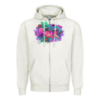 Oatmeal Heather halloween boo with cancer ribbon Zipper Hoodie - AdoDesignShop