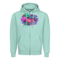 Seafoam halloween boo with cancer ribbon Zipper Hoodie - AdoDesignShop