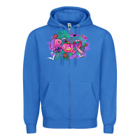 True Royal halloween boo with cancer ribbon Zipper Hoodie - AdoDesignShop