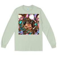 Matcha hairdresser messy bun hand mirror and scissors with leopard and tiger  Long Sleeve Tee - BundleAndBundleShop
