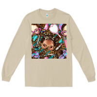 Mushroom hairdresser messy bun hand mirror and scissors with leopard and tiger  Long Sleeve Tee - BundleAndBundleShop
