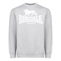 Heather Grey lonsdale classic logo lion Heavyweight Sweatshirt - DesignPulse