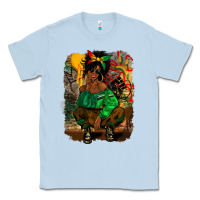 Dusty Blue juneteenth black woman fashion girl Classic Tee - CowGirlArtShop