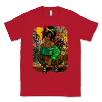 Red juneteenth black woman fashion girl Classic Tee - CowGirlArtShop