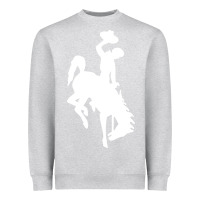 Heather Grey wyoming cowboys Heavyweight Sweatshirt - DesignPulse