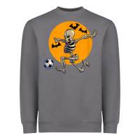 Storm skeleton soccer player funny halloween blood moon Heavyweight Sweatshirt - DesignPulse