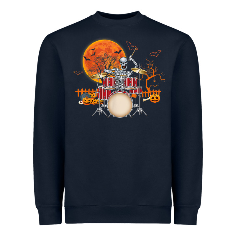 Skeleton Drummer Halloween Costume Playing Drums Mens Boys Heavyweight Sweatshirt by DesignPulse | Teevron