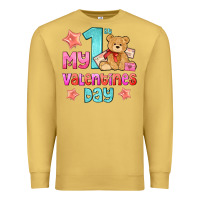 Antique Gold my first valentines day Premium Sweatshirt - AdoDesignShop