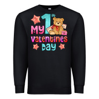 Black my first valentines day Premium Sweatshirt - AdoDesignShop