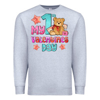 Heather Grey my first valentines day Premium Sweatshirt - AdoDesignShop