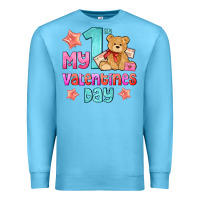 Ocean Blue my first valentines day Premium Sweatshirt - AdoDesignShop