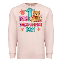 Pale Pink my first valentines day Premium Sweatshirt - AdoDesignShop