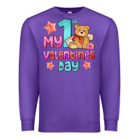 Purple my first valentines day Premium Sweatshirt - AdoDesignShop