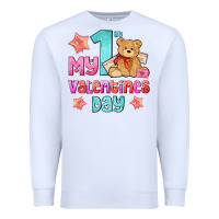 White my first valentines day Premium Sweatshirt - AdoDesignShop