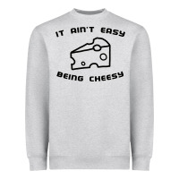 Heather Grey it ain't easy being cheesy Heavyweight Sweatshirt - DesignPulse