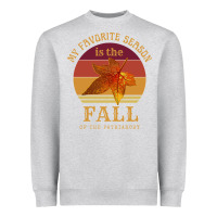 Heather Grey feminist my favorite season is fall patriarchy retro vintage long slee Heavyweight Sweatshirt - DesignPulse