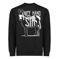 Black Nice Hand Sir Donkey Poker Funny Gambling Design For Fans Heavyweight Sweatshirt - DesignPulse