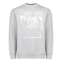 Heather Grey Nice Hand Sir Donkey Poker Funny Gambling Design For Fans Heavyweight Sweatshirt - DesignPulse