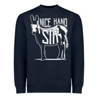 Navy Nice Hand Sir Donkey Poker Funny Gambling Design For Fans Heavyweight Sweatshirt - DesignPulse