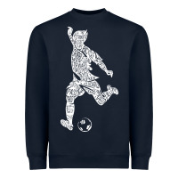 Navy soccer player ball Heavyweight Sweatshirt - DesignPulse
