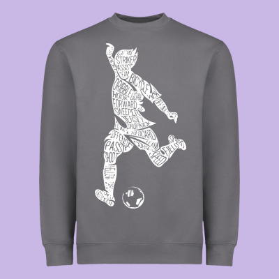 Soccer Player Ball Heavyweight Sweatshirt Designed By Designpulse