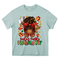 Arona santas favorite pharmacist afro messy bun Heavy Core Tee - texasbilliewilder