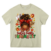 Mossy santas favorite pharmacist afro messy bun Heavy Core Tee - texasbilliewilder