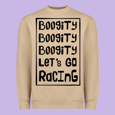Boogity Lets Go Racing Heavyweight Sweatshirt Designed By Designpulse