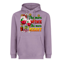 Lavender The more wine the more merry Heavyweight Hoodie - AdoDesignShop