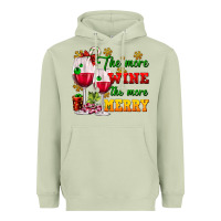 Matcha The more wine the more merry Heavyweight Hoodie - AdoDesignShop