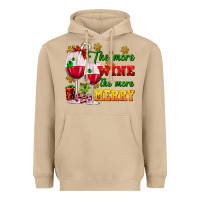 Mushroom The more wine the more merry Heavyweight Hoodie - AdoDesignShop