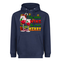 Navy The more wine the more merry Heavyweight Hoodie - AdoDesignShop