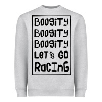 Heather Grey boogity lets go racing Heavyweight Sweatshirt - DesignPulse