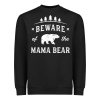 Black beware mama bear mom protect strong mother graphic clip art t shirt Heavyweight Sweatshirt - DesignPulse