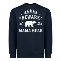 Navy beware mama bear mom protect strong mother graphic clip art t shirt Heavyweight Sweatshirt - DesignPulse